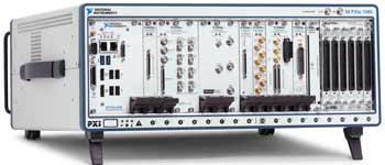 A typical PXI chassis with modules