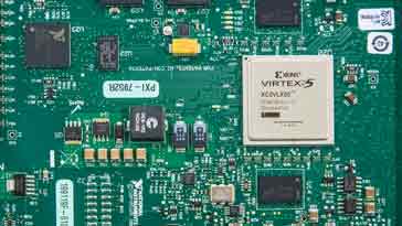 Typical PCB PCB using surface mount technology - components include a large surface mount FPGA