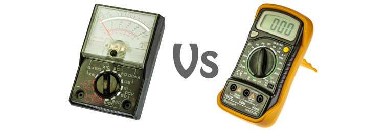 Analogue vs digital multimeter