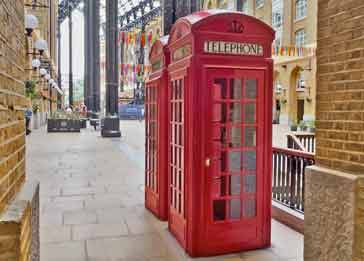 Red telephone call box Hays Galleria London