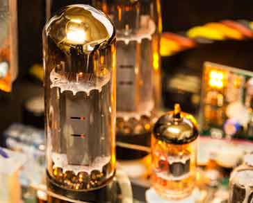 Modern valve / tube in an amplifier.